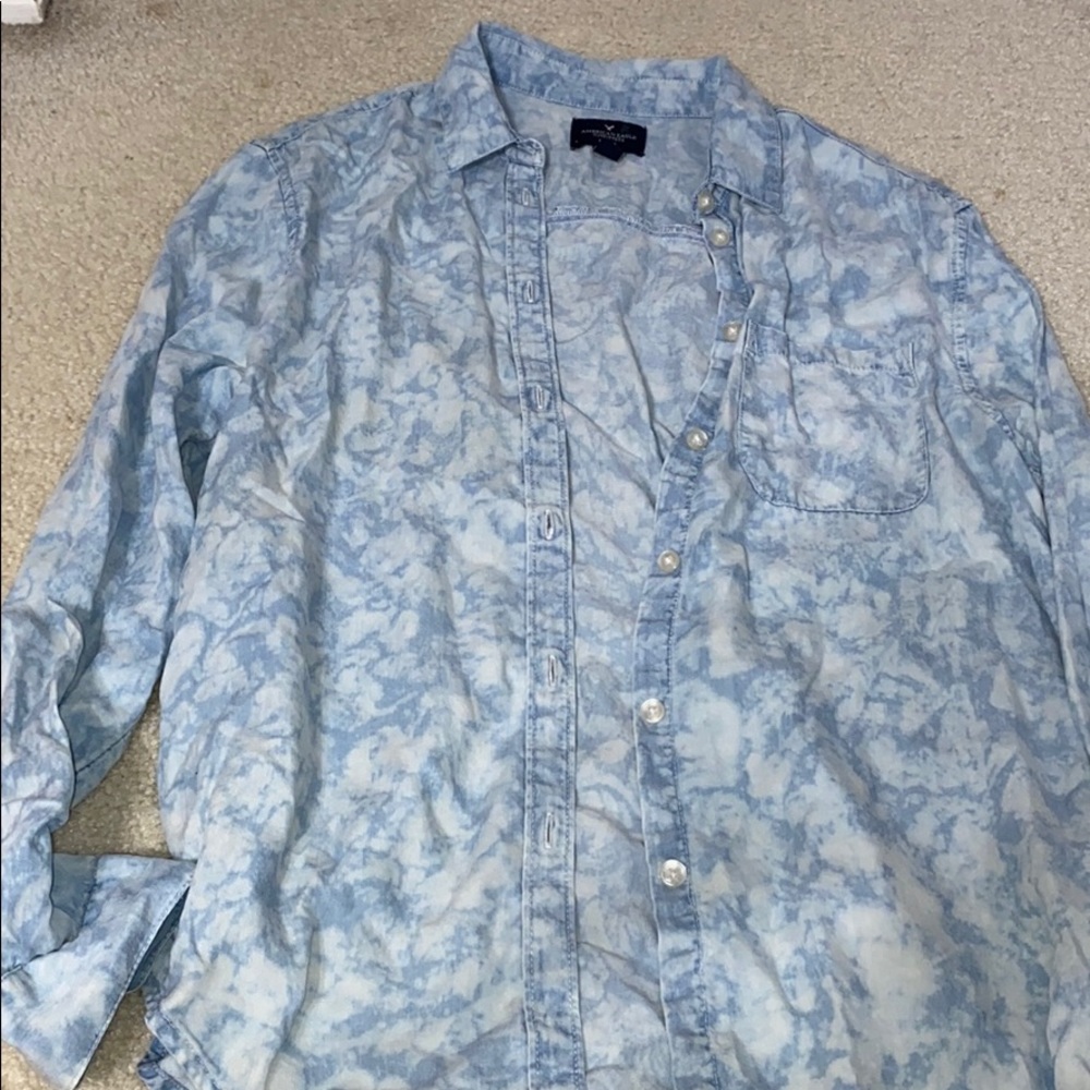 tie dye flannel size S